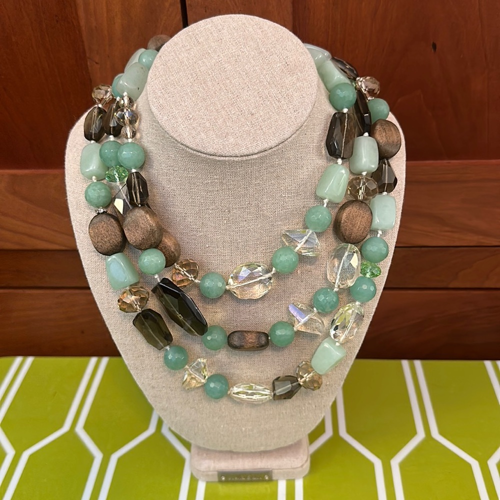 Stella & Dot Vintage Collection Triple Strand Necklace